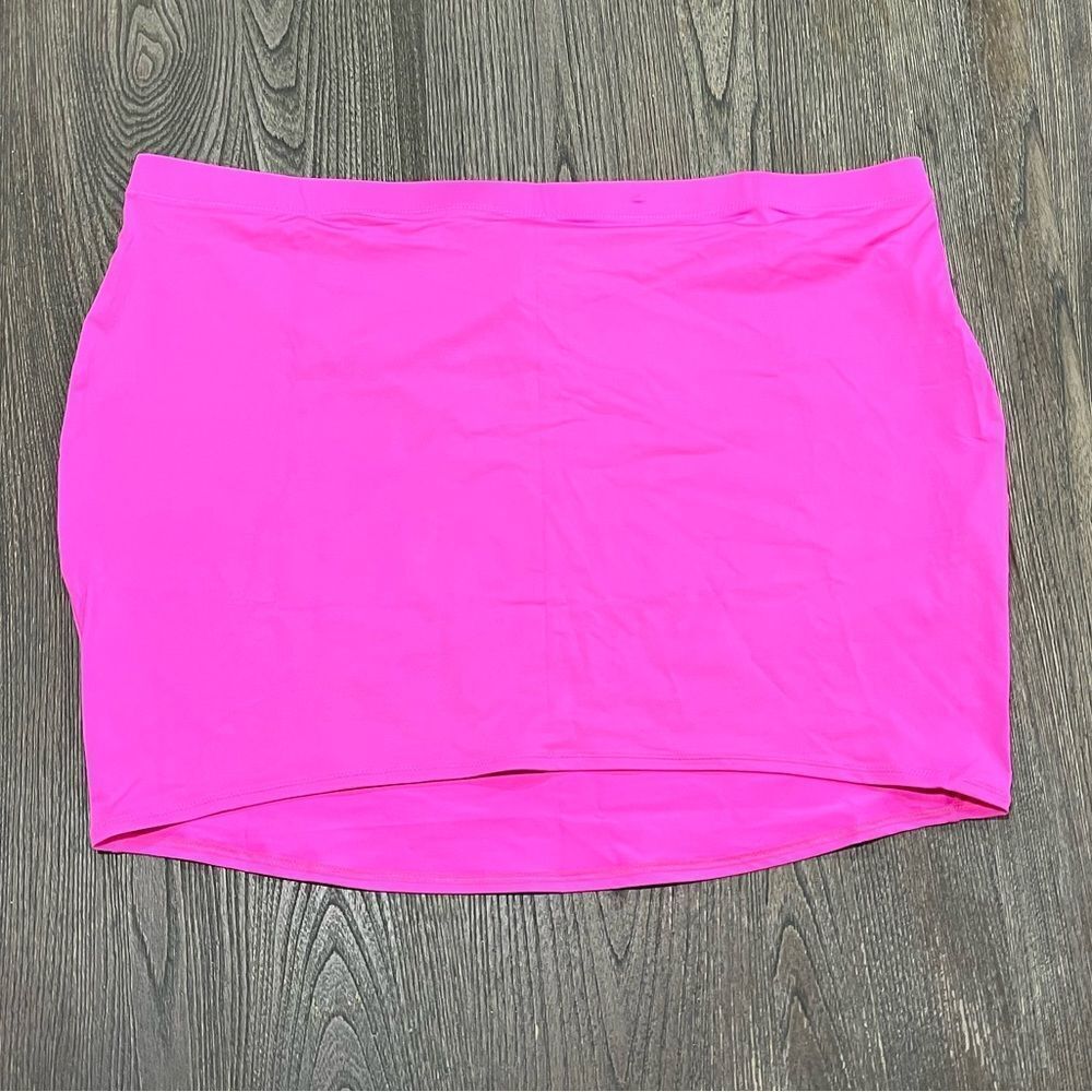 NWT Skims Swim High-Waisted Tube Skirt Cover-Up Swimwear Mini Taffy Pink 4X